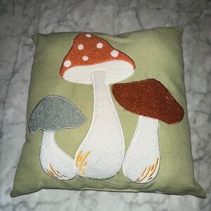Mushroom Design Throw Pillow